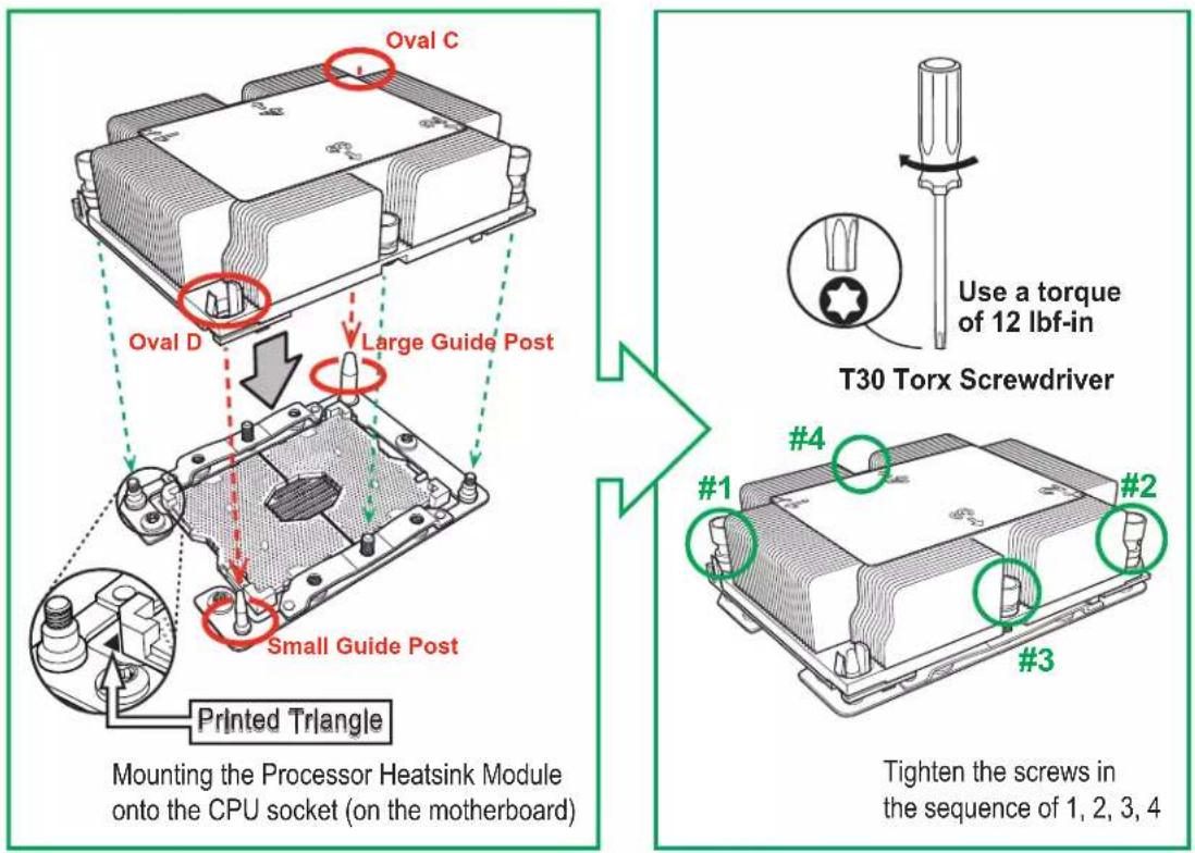 Supermicro X11SPM-TF - Installing the Processor Heatsink Module - 1