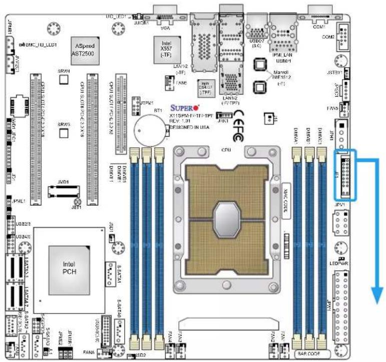 Supermicro X11SPM-TF - Front Control Panel - 1