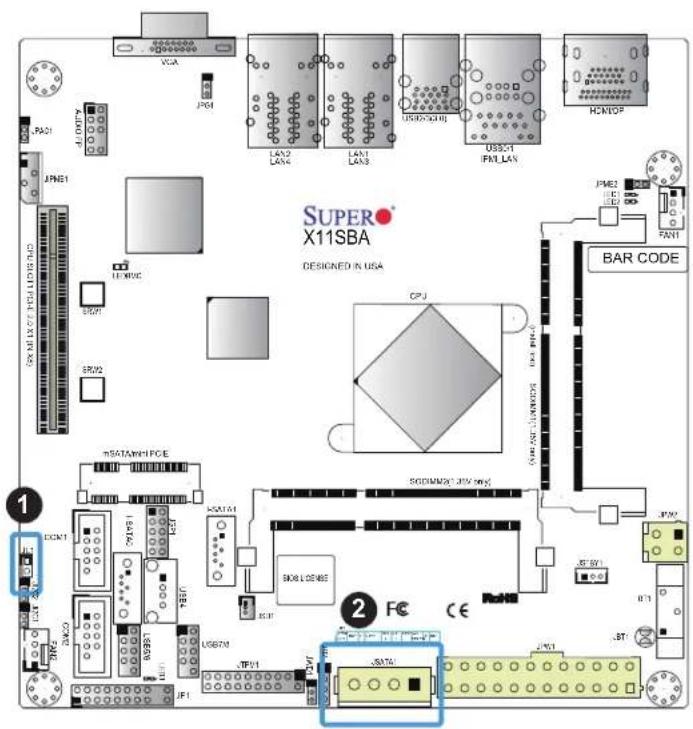 Supermicro X11SBA-LN4F/F - 4-pin Connector for HDD - 2
