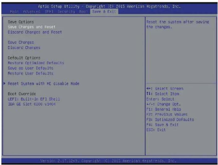 Supermicro X11SBA-LN4F/F - Save & Exit - 1