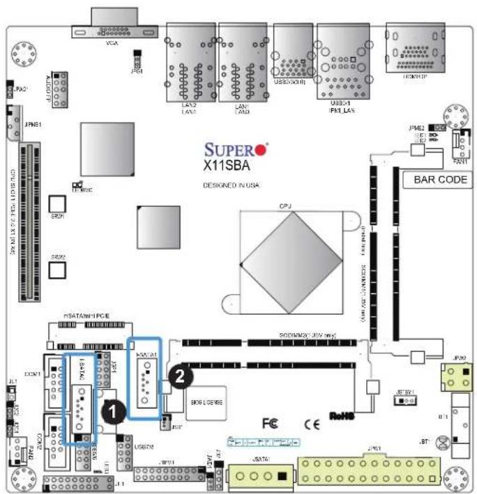 Supermicro X11SBA-LN4F/F - SATA Ports - 1