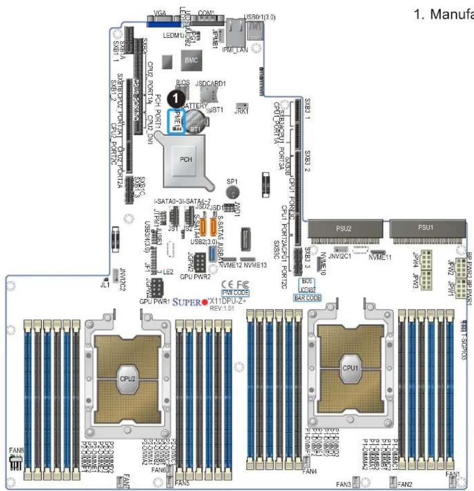 Supermicro X11DPU - Manufacturing Mode Select - 1