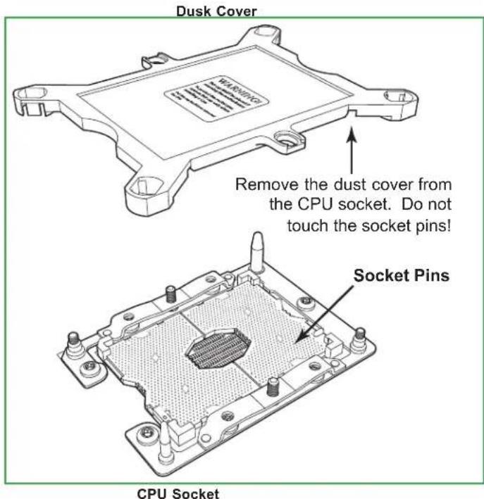 Supermicro X11DPU - Removing the Dust Cover from the CPU Socket - 2
