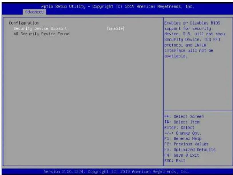 Supermicro X11DPU - ▶Trusted Computing (Available when a TPM device is installed and detected by the BIOS) - 1