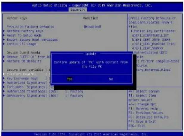 Supermicro X11DPU - ▶ Platform Key (PK) - 12