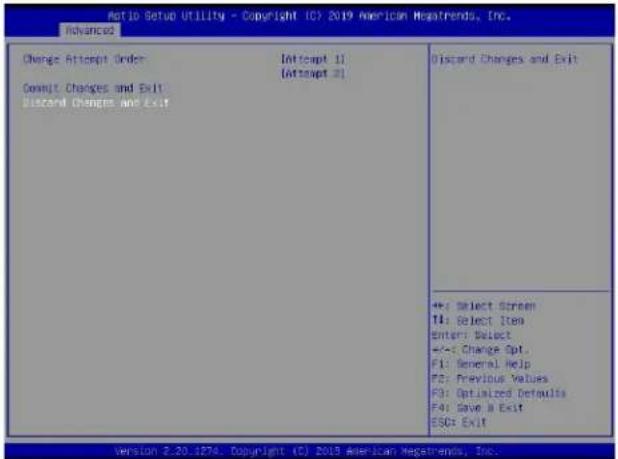 Supermicro X11DPU - Discard Changes and Exit - 1