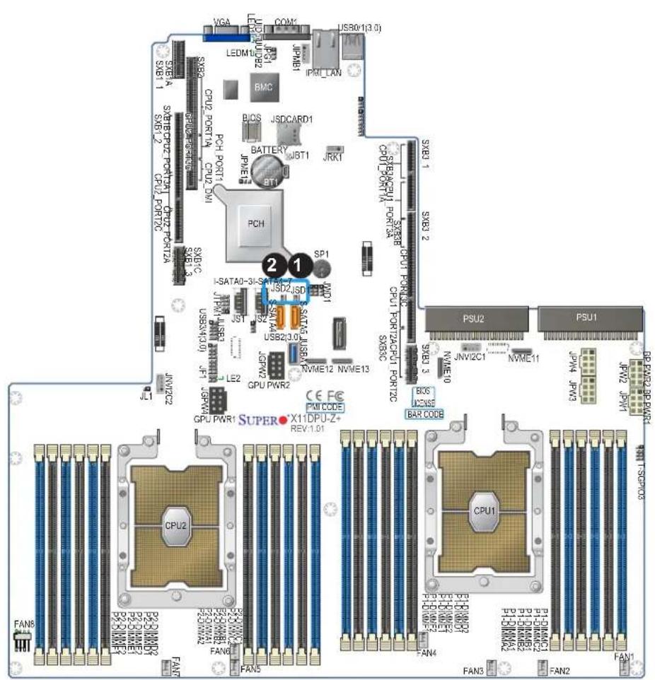 Supermicro X11DPU - SATA DOM Power Connector - 1
