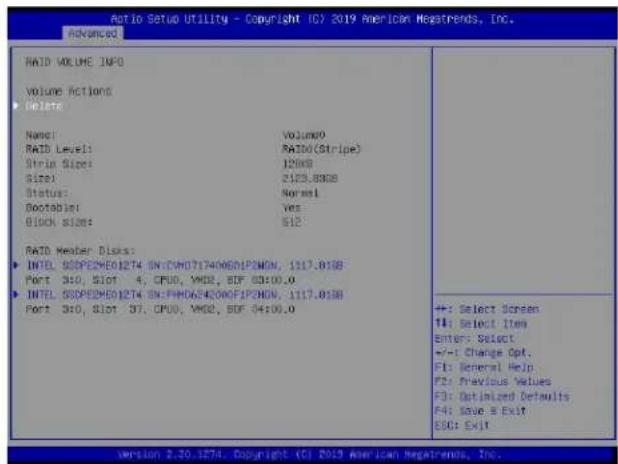 Supermicro X11DPU - To Display RAID VOLUME Information - 1