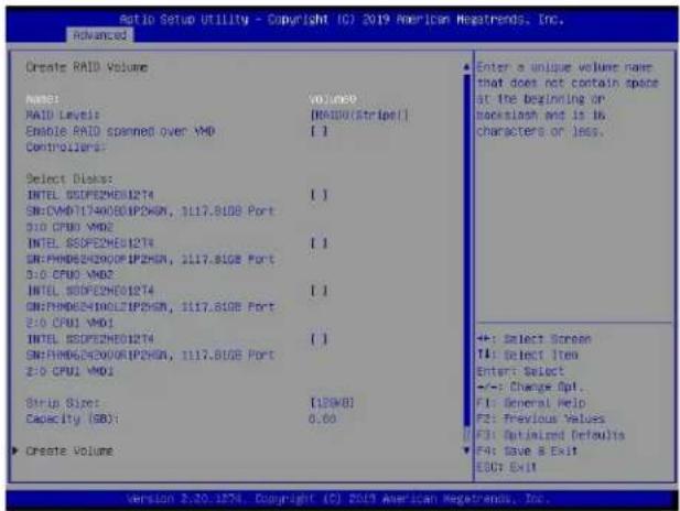 Supermicro X11DPU - To Create a RAID Volume - 1