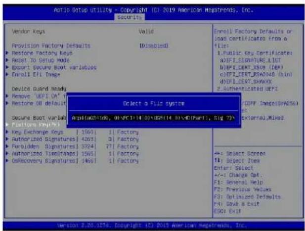 Supermicro X11DPU - ▶ Platform Key (PK) - 4