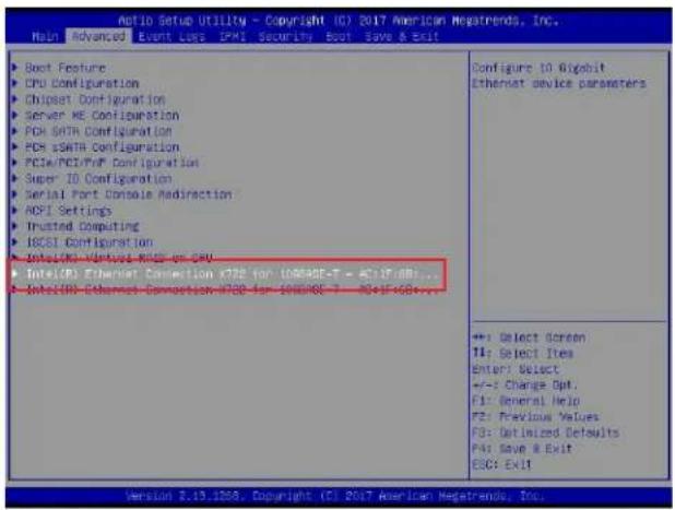 Supermicro X11DPH-i - Onboard LAN1 Option ROM (available when NIC(s) is(are) detected by the system) - 4