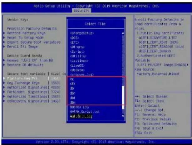 Supermicro X11DPH-i - ▶ Platform Key (PK) - 10