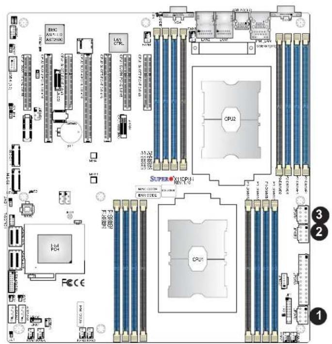 Supermicro X11DPH-i - 12V 8-pin CPU Power Connectors - 1