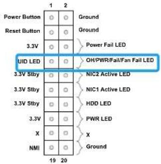 Supermicro X11DPH-i - Unit Identifier Switch/UID LED Indicator - 1