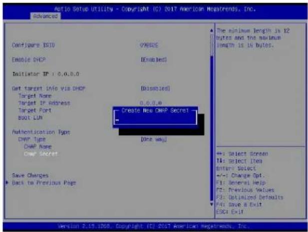 Supermicro X11DPH-i - CHAP Secret (available when Authentication Type is set to CHAP) - 1