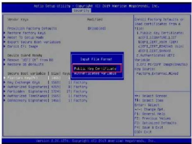 Supermicro X11DPH-i - ▶ Platform Key (PK) - 11