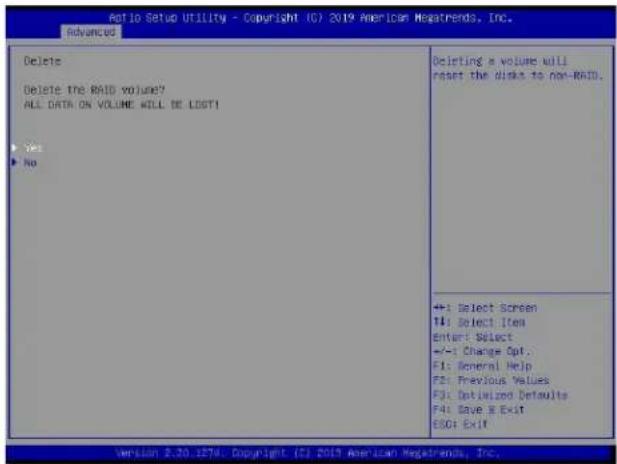 Supermicro X11DPH-i - To Delete a RAID Volume - 2