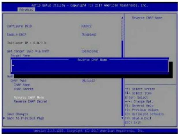 Supermicro X11DPH-i - Reverse CHAP Name (available when CHAP Type is set to Mutual) - 1