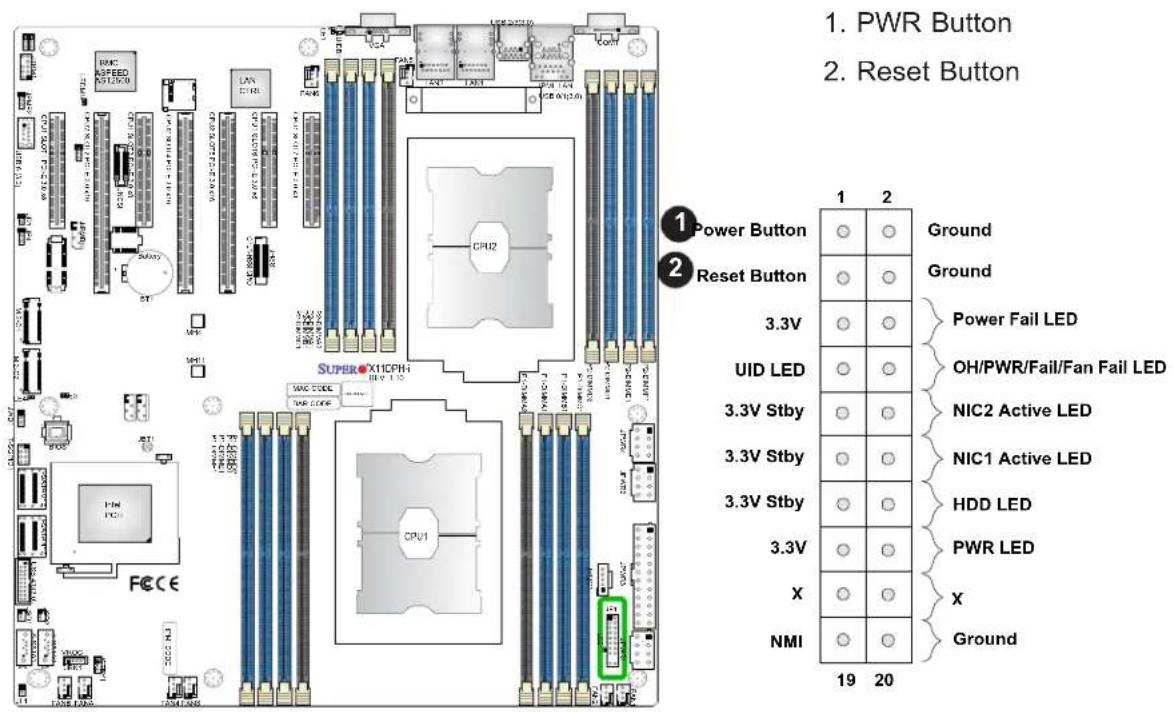 Supermicro X11DPH-i - Reset Button - 1