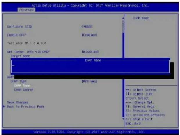 Supermicro X11DPH-i - CHAP Name (available when Authentication Type is set to CHAP) - 1