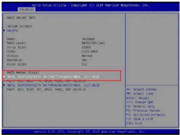 Supermicro X11DPH-i - To Reset the RAID Volume to non-RAID - 1