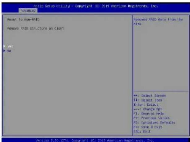 Supermicro X11DPH-i - To Reset the RAID Volume to non-RAID - 3