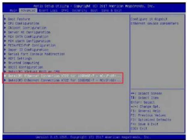 Supermicro X11DPH-i - Onboard LAN1 Option ROM (available when NIC(s) is(are) detected by the system) - 3