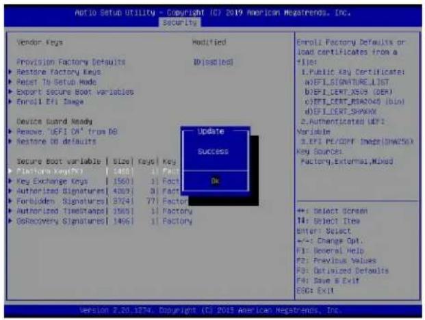 Supermicro X11DPH-i - ▶ Platform Key (PK) - 13