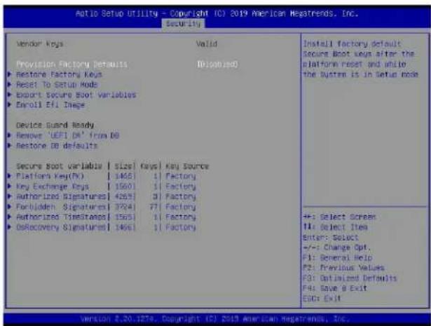 Supermicro X11DPH-i - F.4 Key Management Settings - 1