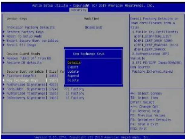 Supermicro X11DPH-i - ▶Key Exchange Key - 1