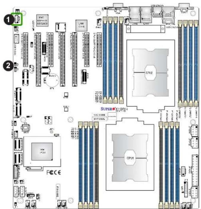Supermicro X11DPH-i - Speaker Header (Optional for an External Speaker/Buzzer) - 1