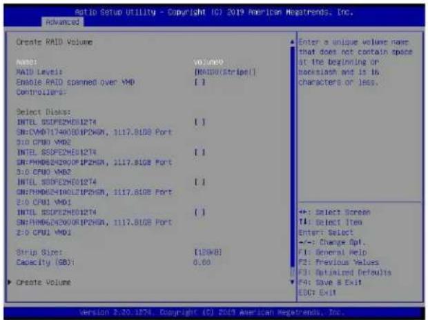 Supermicro X11DPH-i - To Create a RAID Volume - 1