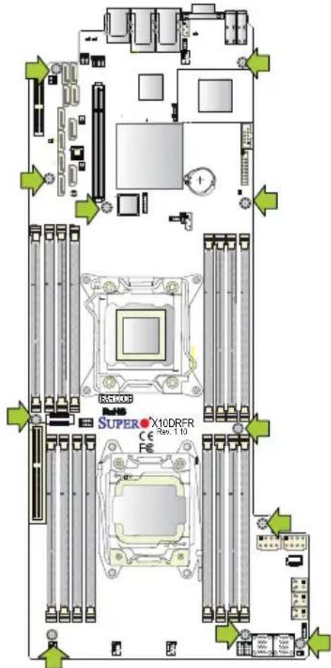 Supermicro X10DRFR - Location of Mounting Holes - 1
