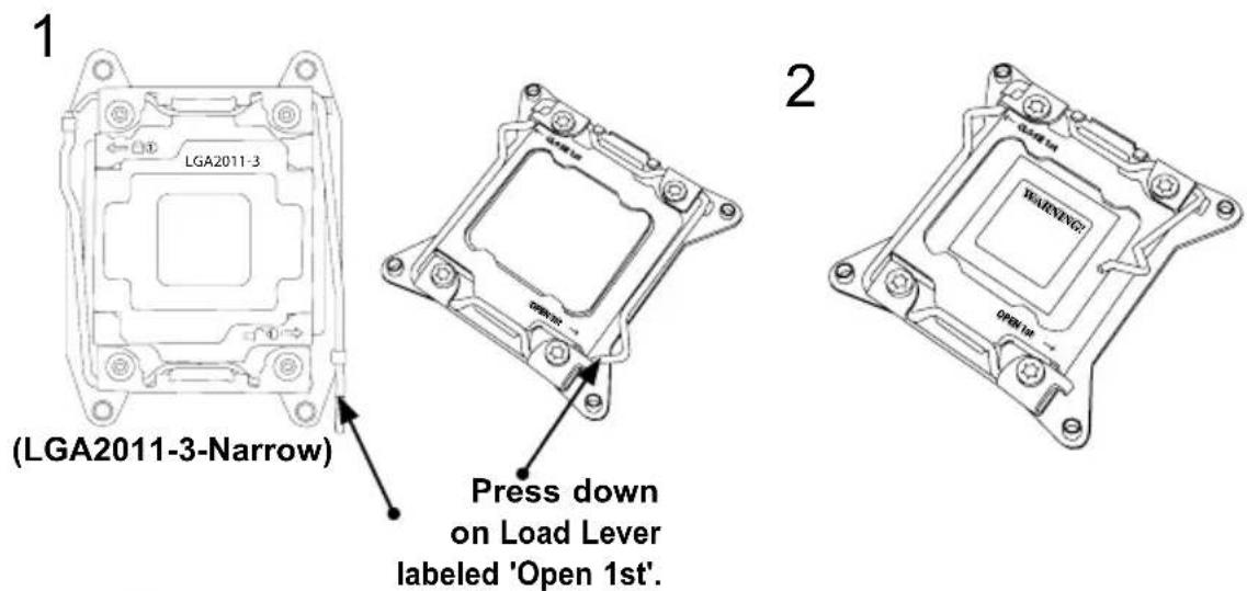 Supermicro X10DRFR - Installing the LGA2011 Processor - 1