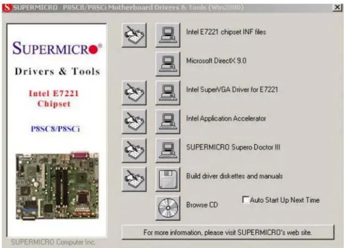 Supermicro P8SCi - C-5 Installing the Operating System and other Software Programs - 1
