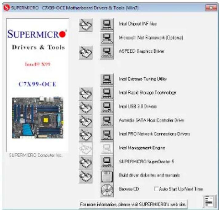 Supermicro C7X99-OCE-F - B-1 Installing Drivers - 1