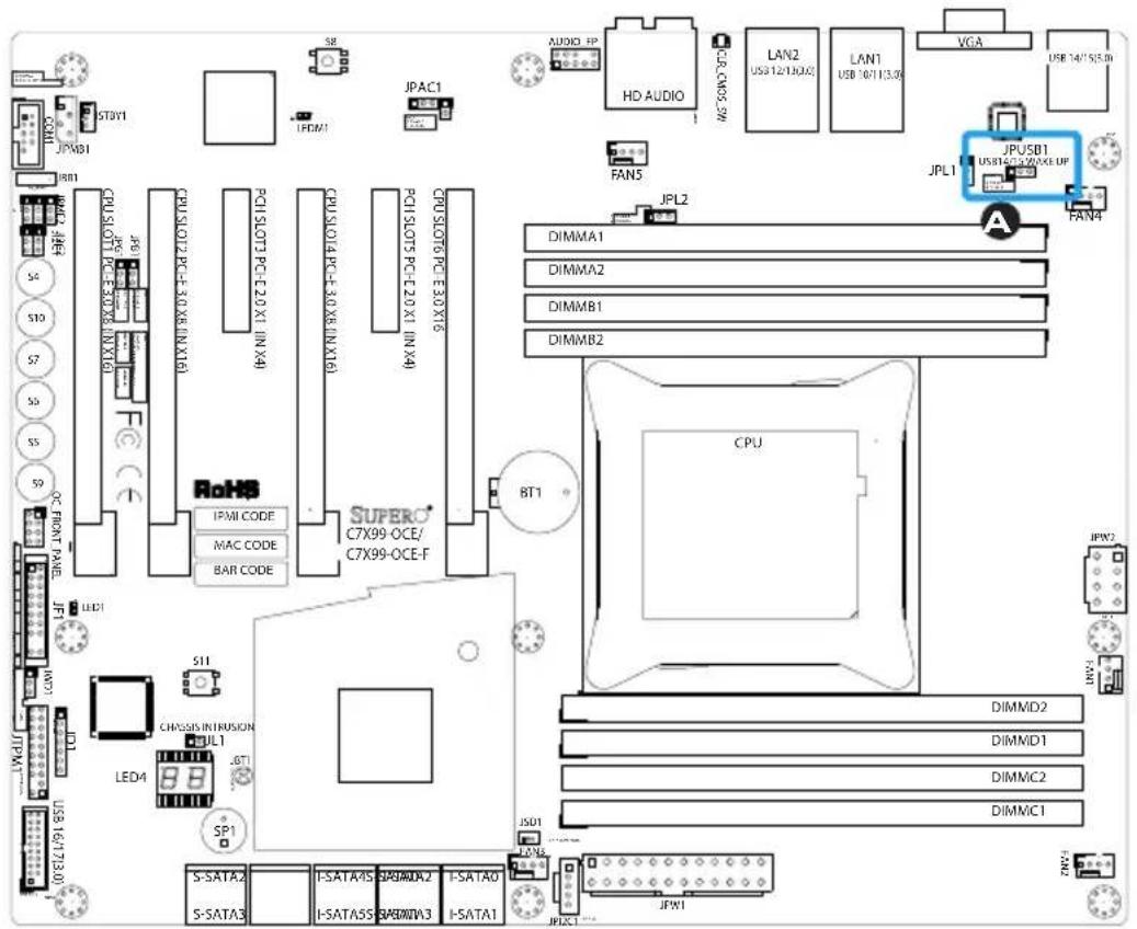 Supermicro C7X99-OCE-F - USB Wake-Up (JPUSB1) - 2