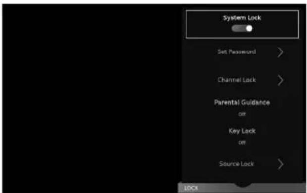 SHARP LC-49UI7552K - SETTINGS - LOCK MENU - 1