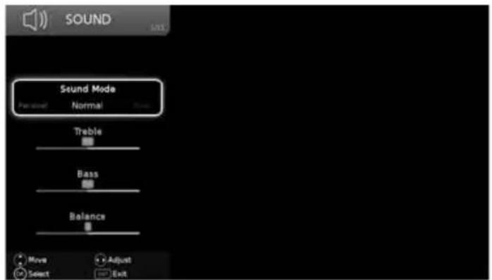 SHARP LC-49CFF5001K - SOUND MENU - 1