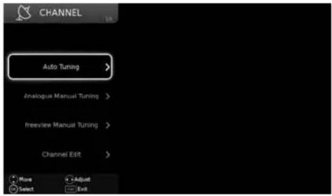 SHARP LC-49CFF5001K - CHANNEL MENU - 1