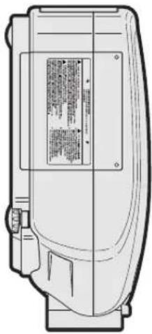 Technical diagram of a device casing with labeled components and text annotations