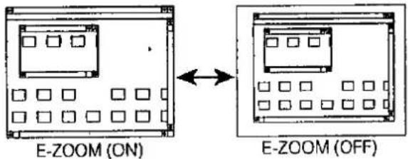 E-ZOOM (ON) E-ZOOM (OFF)