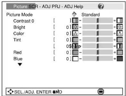SHARP PG-F310X - "Picture" menu - 1