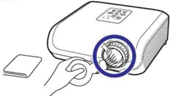 SHARP PG-F310X - Cleaning the lens - 1