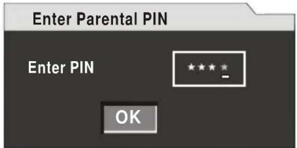 Enter Parental PIN Enter PIN OK
