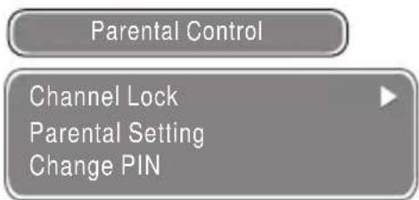 Parental Control Channel Lock Parental Setting Change PIN