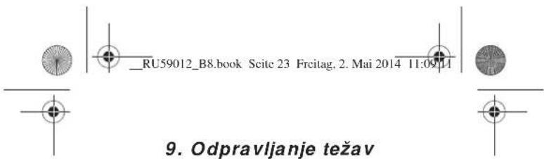 _RU59012_B8.book Scite 23 Frcitag, 2. Mai 2014 11:09:14 9. Odpravljanje težav
