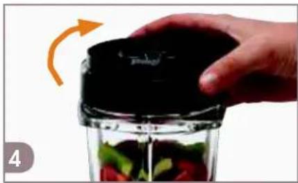 MAGIMIX Power Blender 11628 EA - ZUSAMMENBAU DES MINIBEHÄLTERS (OPTIONAL) - 4