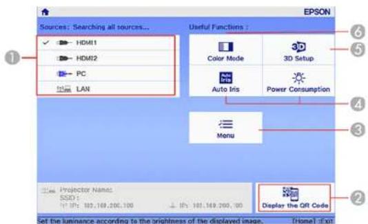 EPSON Home Cinema 4010 - UsingtheHomeScreen - 1