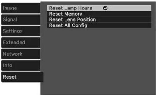 EPSON Home Cinema 4010 - ResettingtheLampTimer - 1